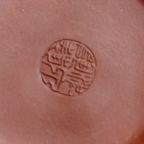 Yixing Chinese Stoneware  Purple Clay Longevity Peach Teapot Dark Brown‎ - Picture 6 of 10